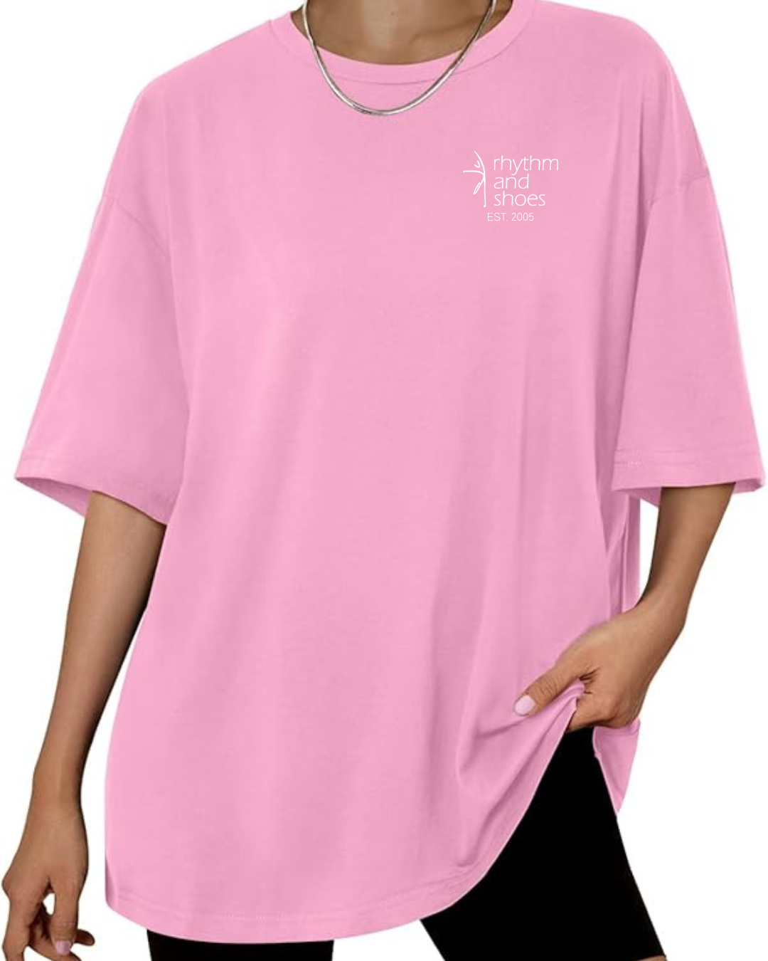 oversized pink short-sleeve